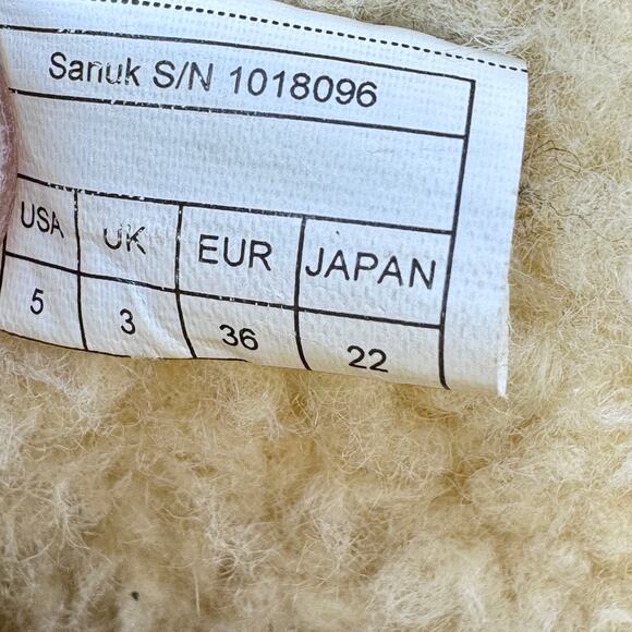 Sanuk Nice Bootah Ankle Boots Womens 5 Faux Shearling Lined Gray Arrowooly Boho - Picture 11 of 11